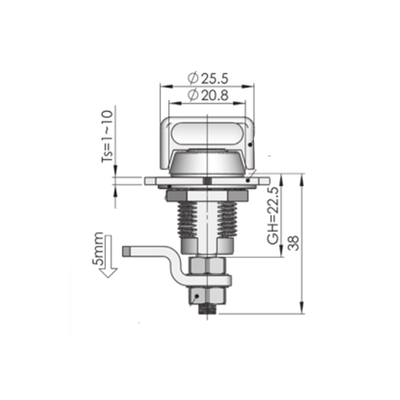 MS816-3S-4 52g zámky Groove Lock Core Compression Latch Locks MS816-3S-4 52g zámky Groove Lock Core Compression Latch Locks